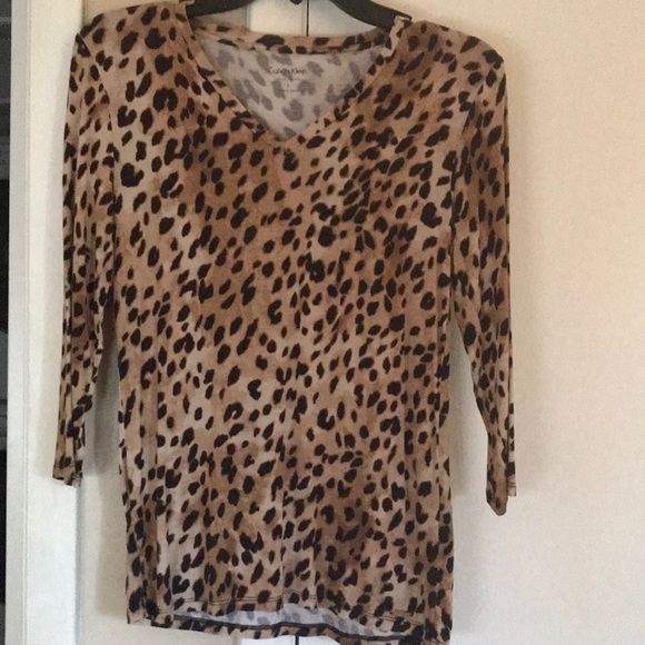 Calvin Klein leopard print top - Picture 3 of 3